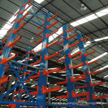 Nanjing jiangrui products roof cantilever steel warehouse shelf wall mounted cantilever shelf